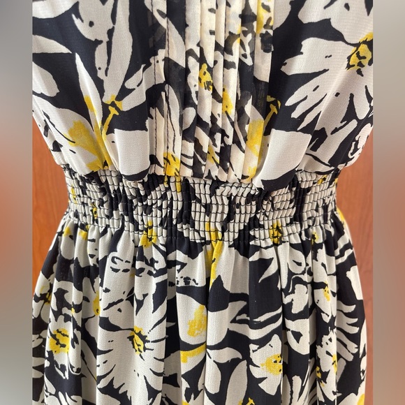 Zara Basic Sleeveless Black, flower print Dress Size M / New without tag - Picture 7 of 10